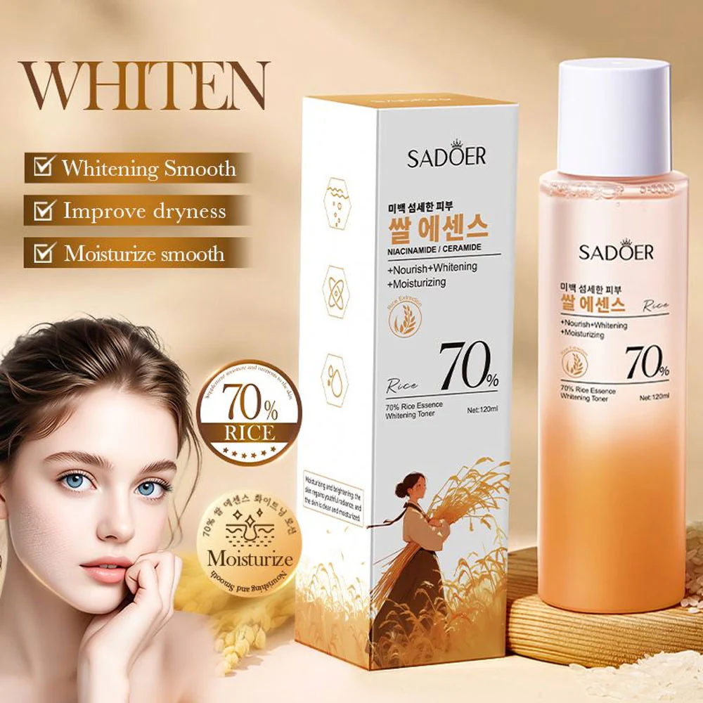 Sadoer 70% Rice Essence Whitening Toner 120ml - Image 4