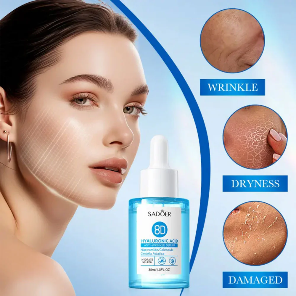 Sadoer 8D Hyaluronic Acid Anti Wrinkle Serum 30ml - Image 2