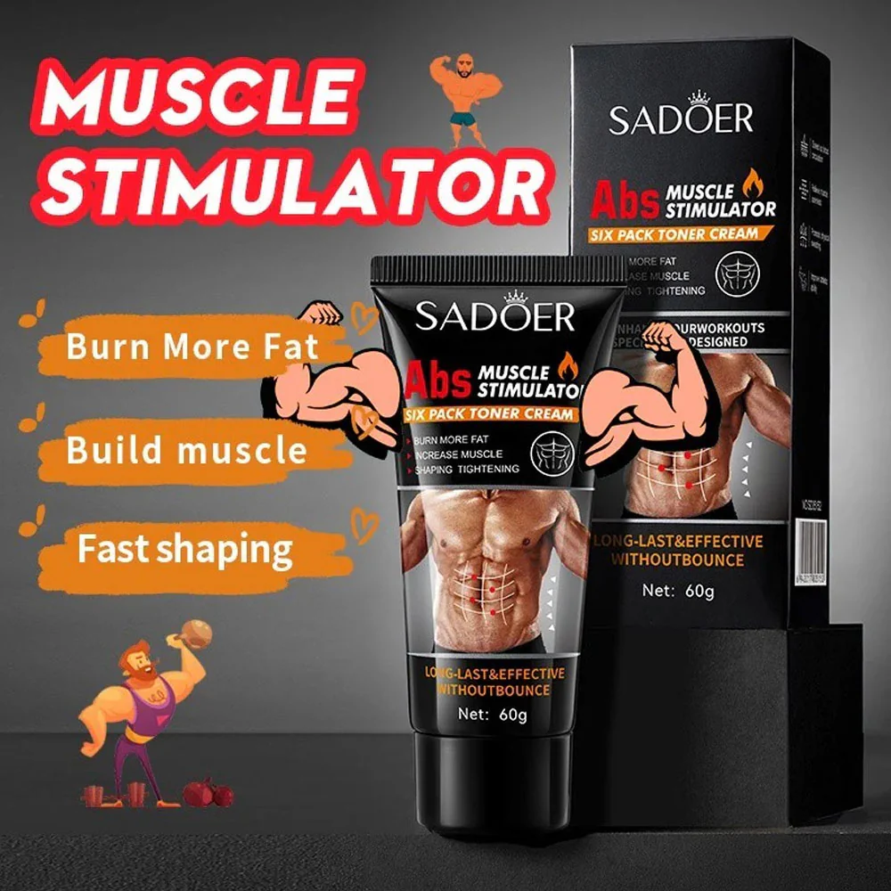 Sadoer Abs Muscle Stimulator Six Pack Toner Cream 60g - Image 4