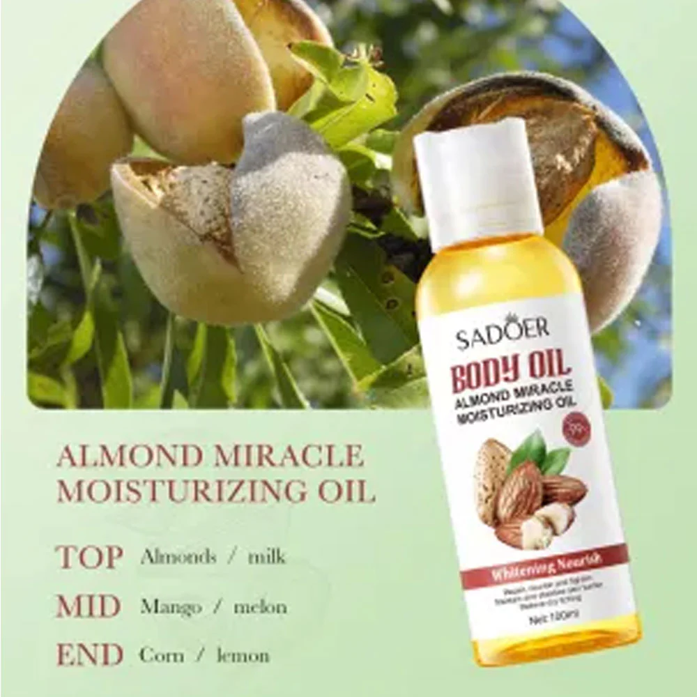 Sadoer Almond Miracle Moisturizing Oil 100ml - Image 2