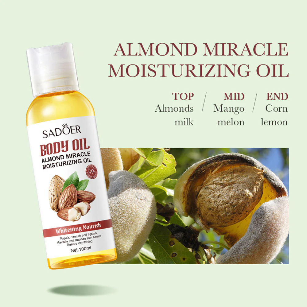 Sadoer Almond Miracle Moisturizing Oil 100ml - Image 4