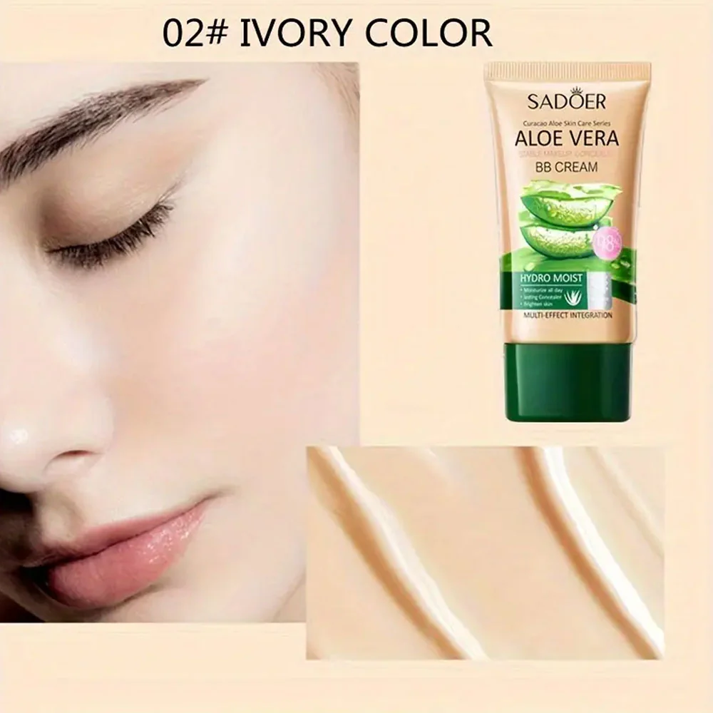 Sadoer Aloe Vera Flawless Foundation 02 Ivory 30ml - Image 3