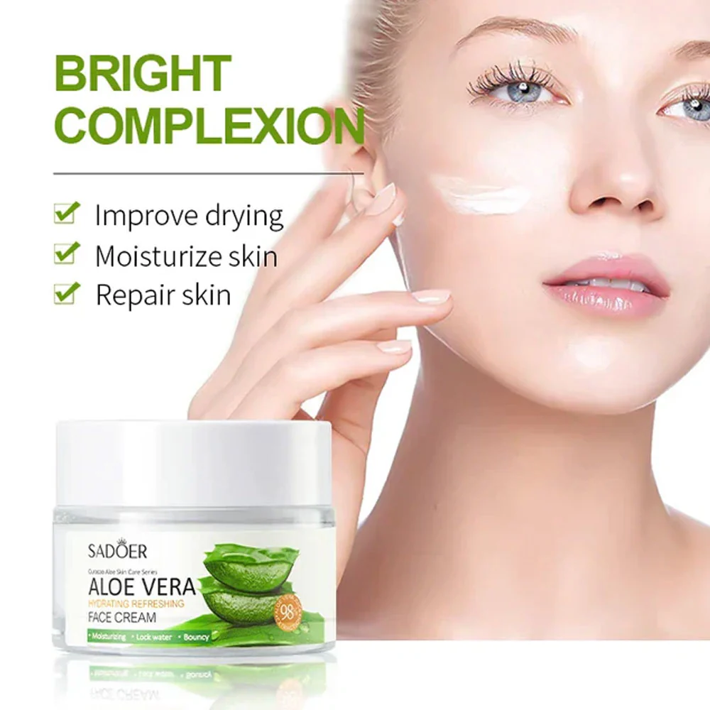 Sadoer Aloe Vera Hydrating Refreshing Face Cream 50g - Image 4