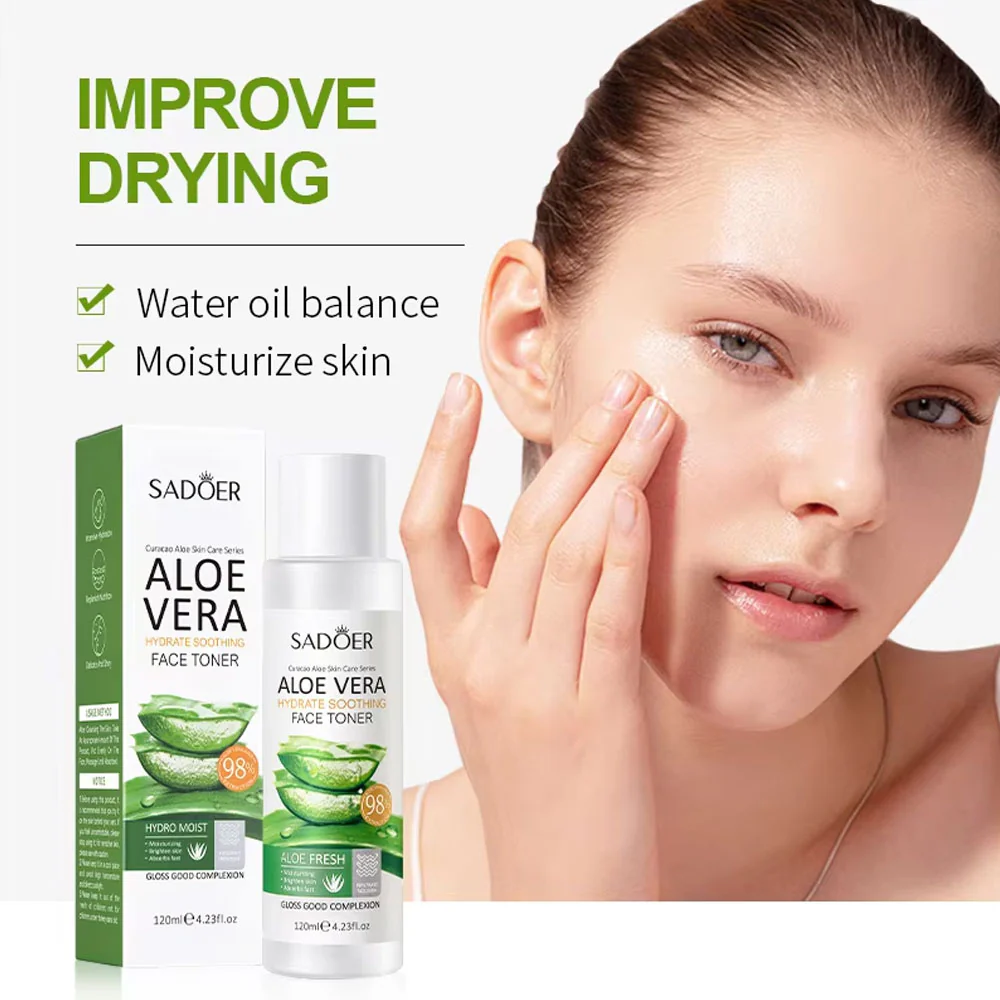 Sadoer Aloe Vera Hydrating Soothing Face Toner 120ml - Image 3