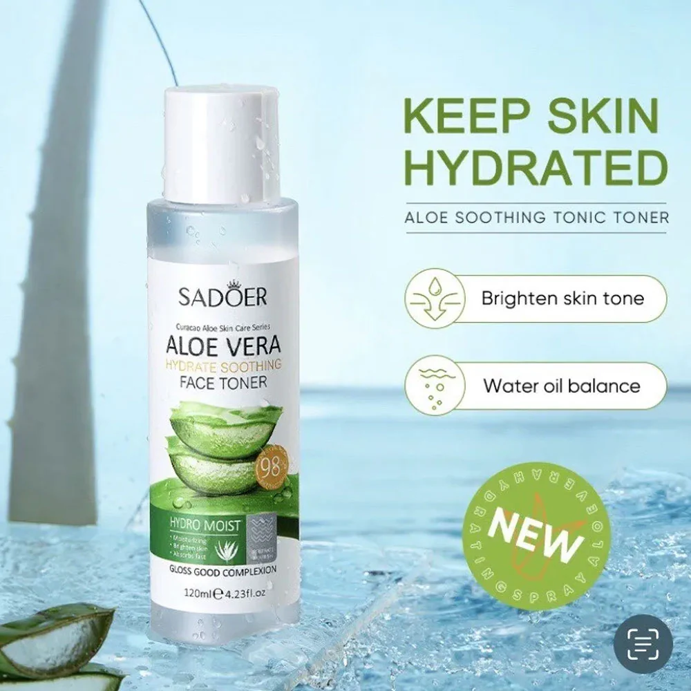 Sadoer Aloe Vera Hydrating Soothing Face Toner 120ml - Image 4