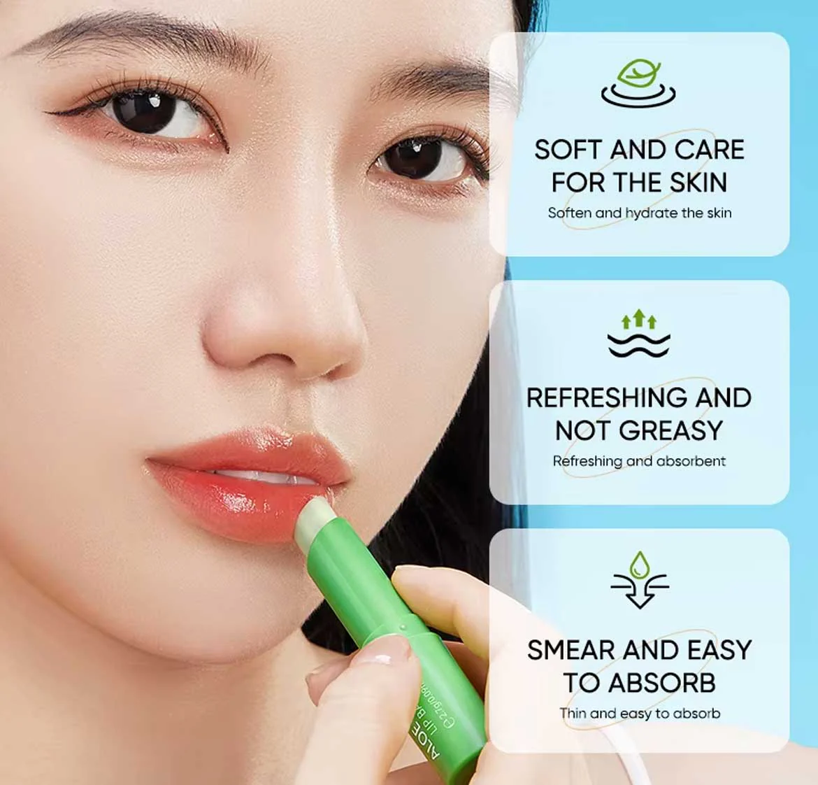 Sadoer Aloe Vera Moisturizing Lip Balm 2.7g - Image 3