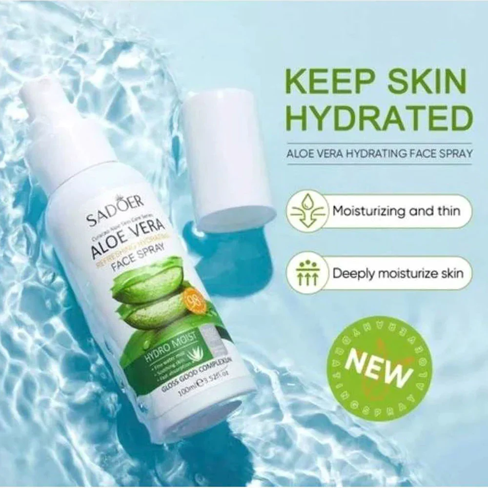 Sadoer Aloe Vera Refreshing Hydrating Face Spray 100ml - Image 2