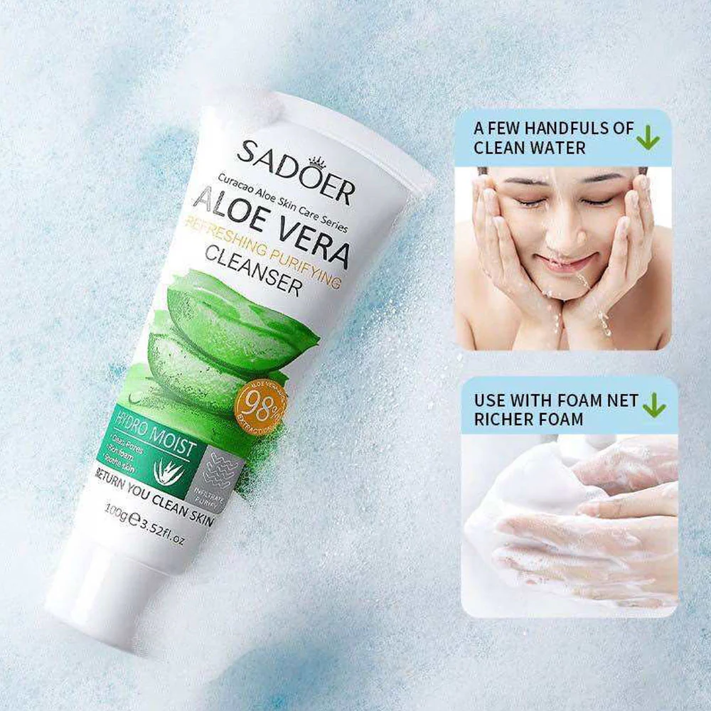 Sadoer Aloe Vera Refreshing Purifying Cleanser 100g - Image 2