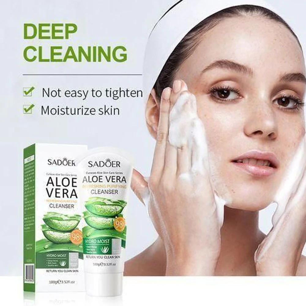 Sadoer Aloe Vera Refreshing Purifying Cleanser 100g - Image 3