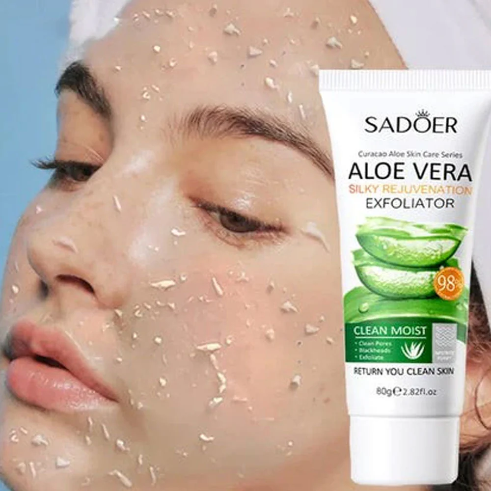 Sadoer Aloe Vera Silky Rejuvenation Exfoliator Gel 80g - Image 4