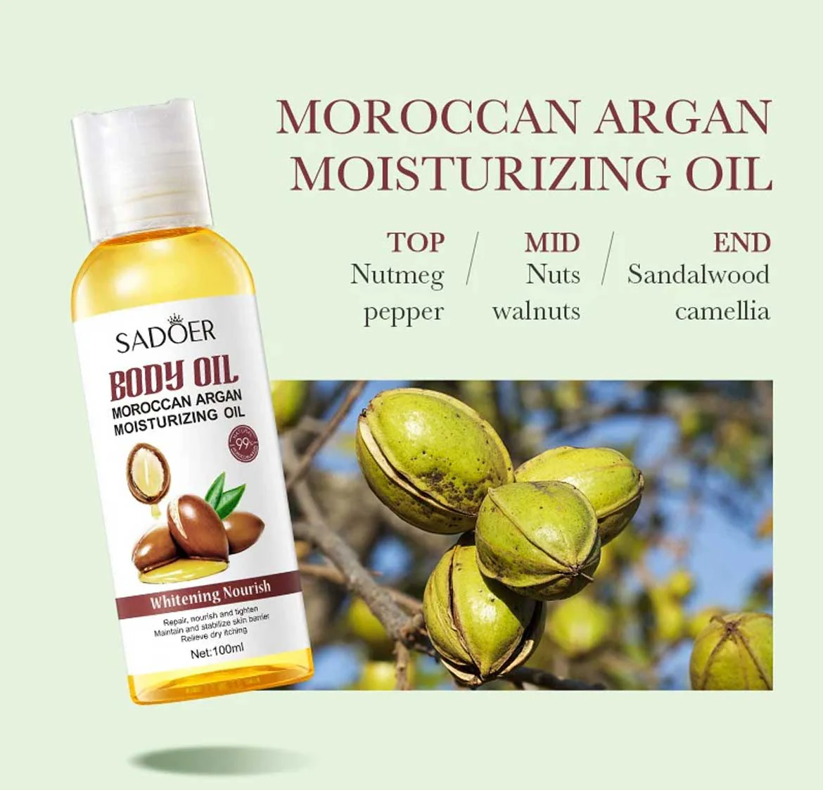 Sadoer Argan Hair Care Oil 30ml - Image 3