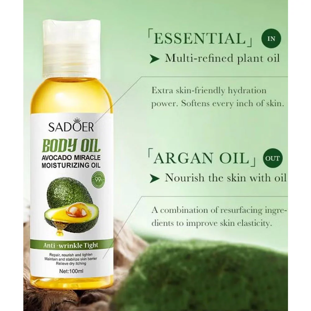 Sadoer Avocado Miracle Moisturizing Oil 100ml - Image 4