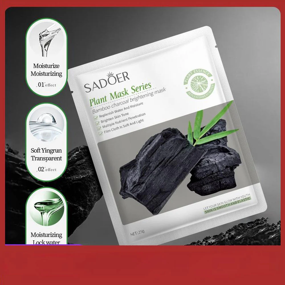 Sadoer Bamboo Charcoal Brightening Facial Mask 25g - Image 4