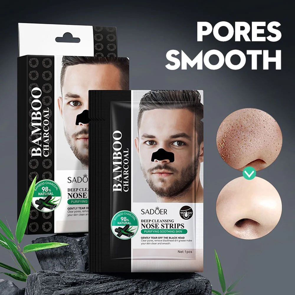 Sadoer Bamboo Charcoal Deep Cleansing Nose Strip 6pcs - Image 3