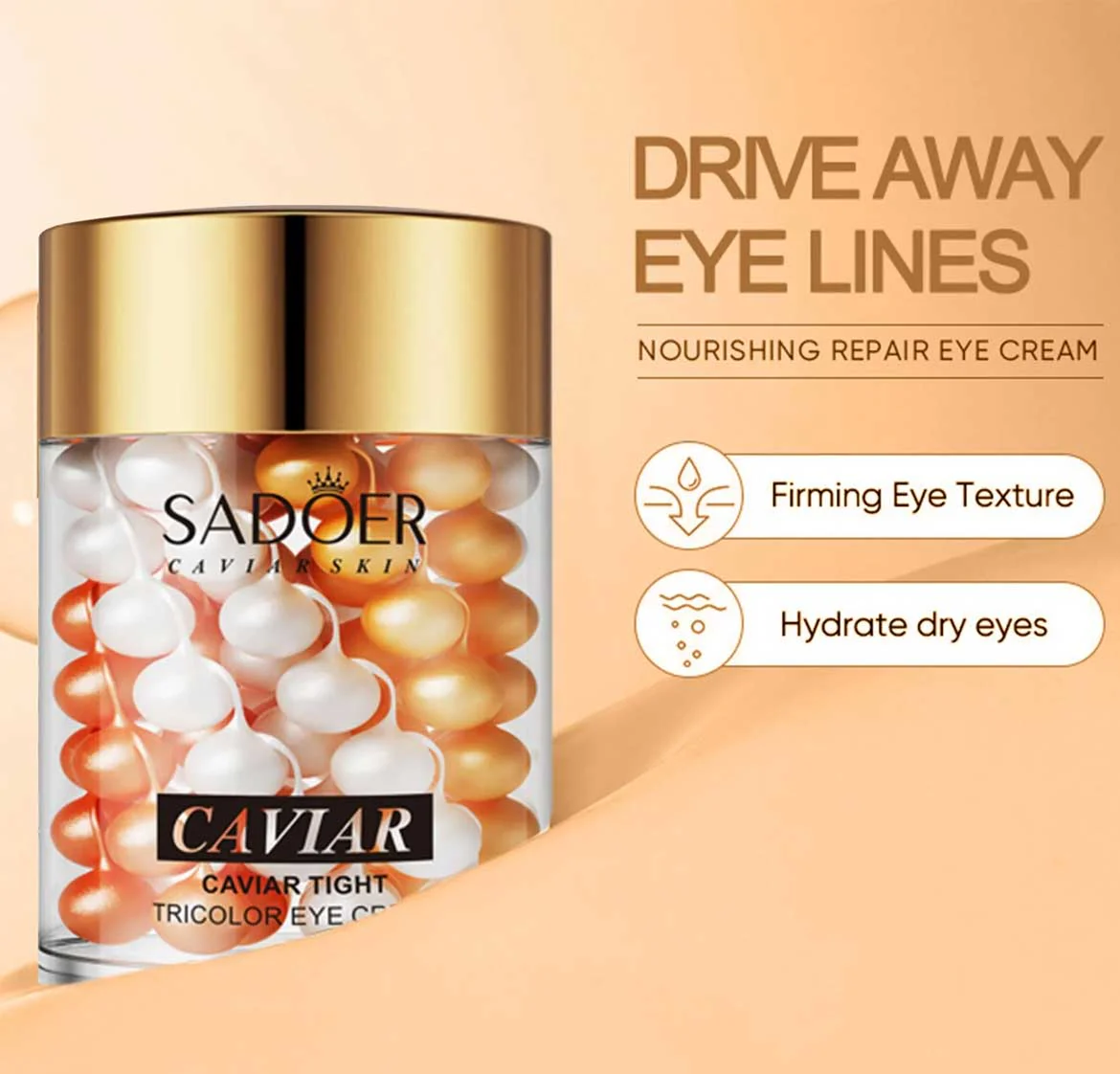 Sadoer Caviar Tight Tri Color Eye Cream 60g - Image 2