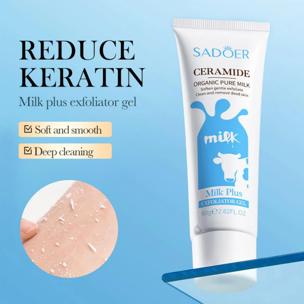Sadoer Ceramide Organic Pure Milk Exfoliator Gel 80g - Image 4