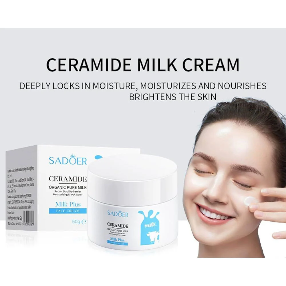 Sadoer Ceramide Organic Pure Milk Plus Face Cream 50g - Image 2