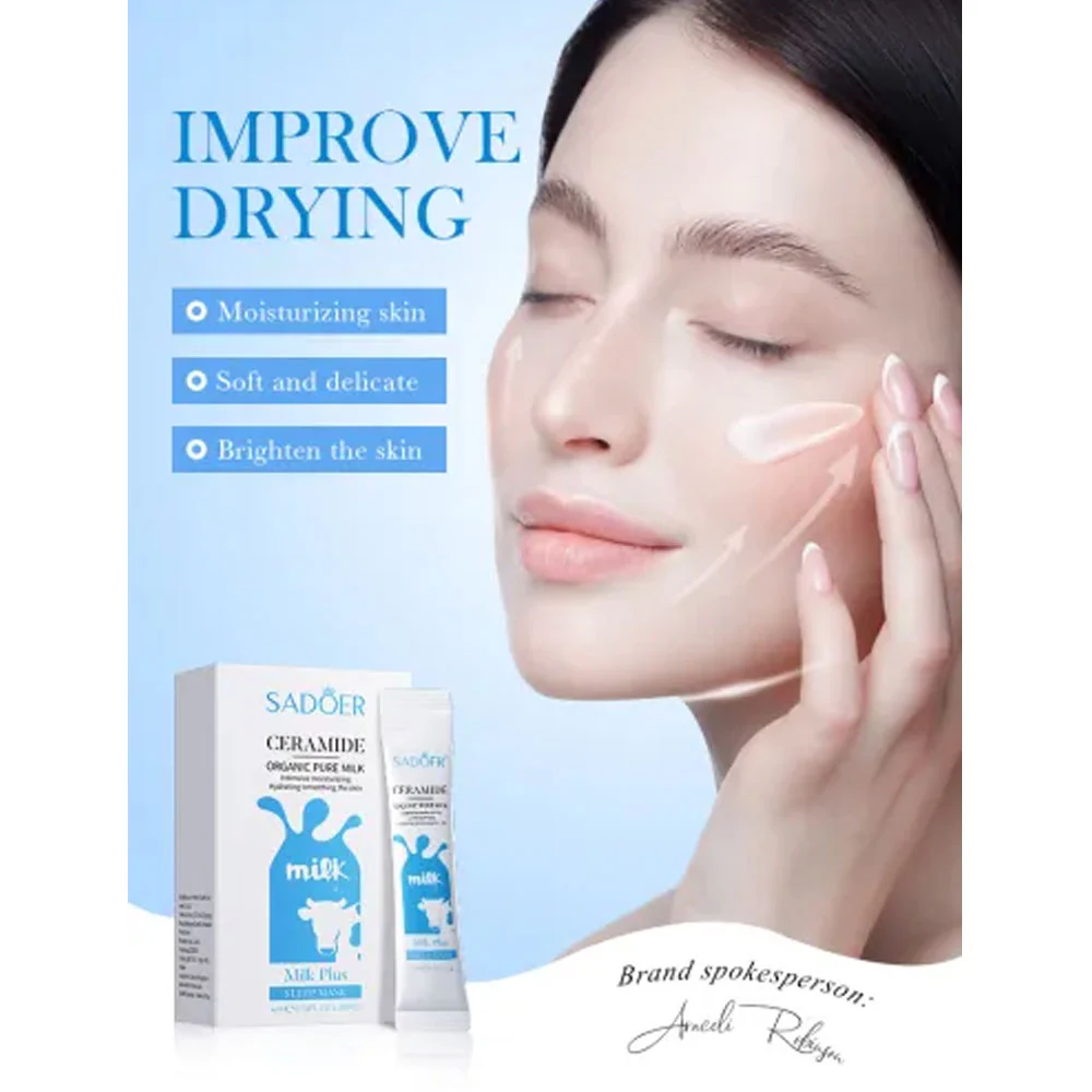 Sadoer Ceramide Organic Pure Milk Sleep Mask 4ml×20pcs - Image 5