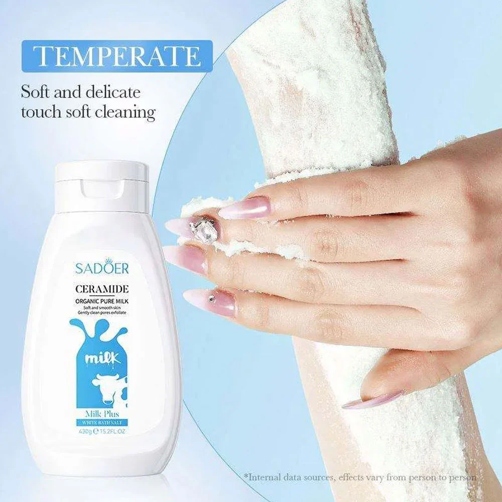 Sadoer Ceramide Organic Pure Milk White Bath Salt 430g - Image 4