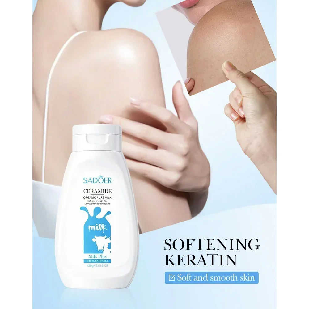 Sadoer Ceramide Organic Pure Milk White Bath Salt 430g - Image 5