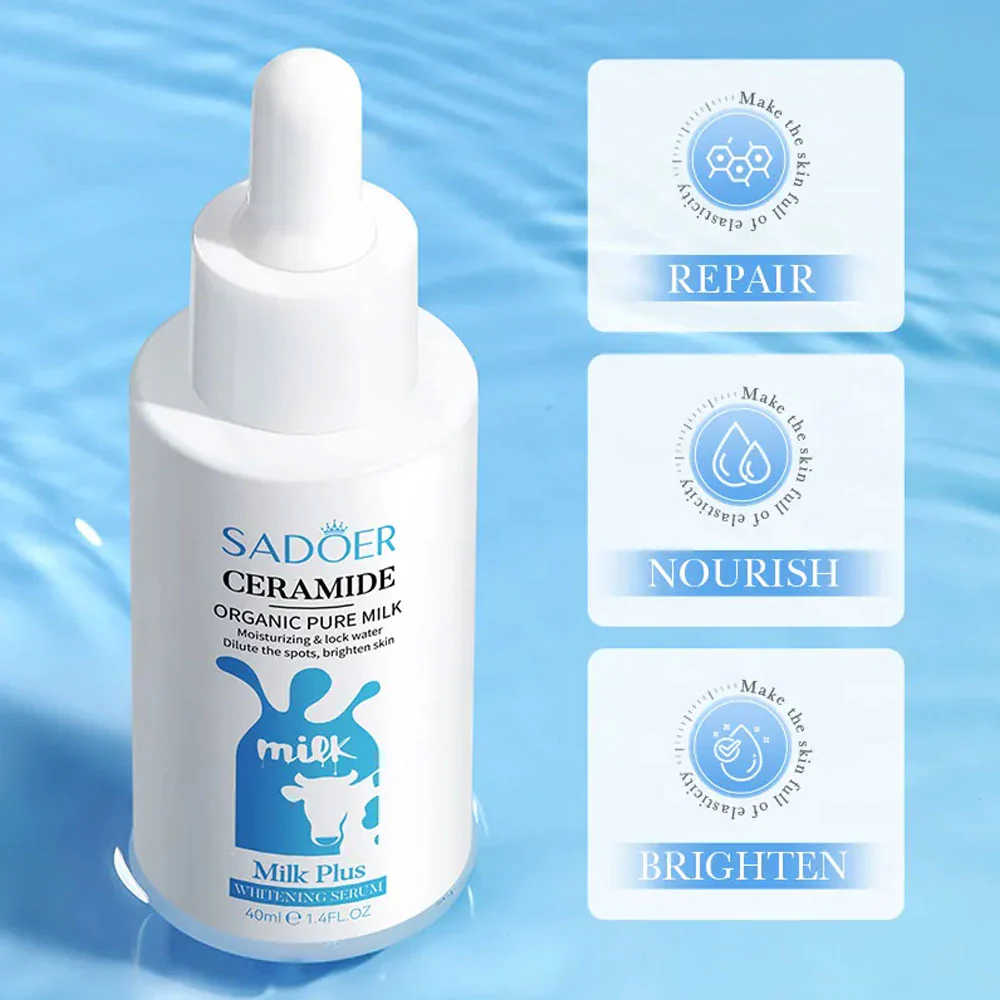 Sadoer Ceramide Organic Pure Milk Whitening Serum 40ml - Image 3