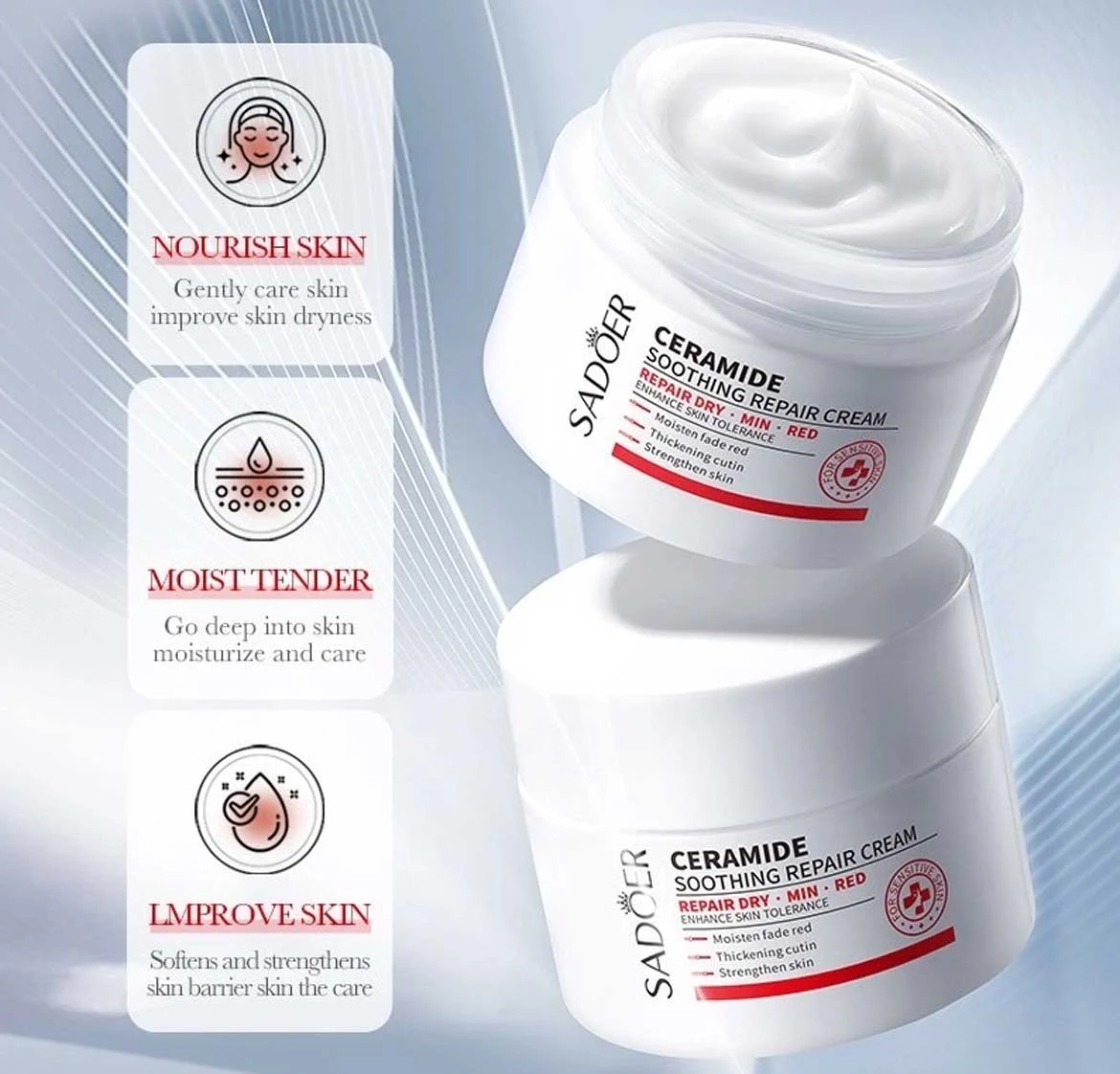 Sadoer Ceramide Soothing Repairing Cream 50g - Image 2