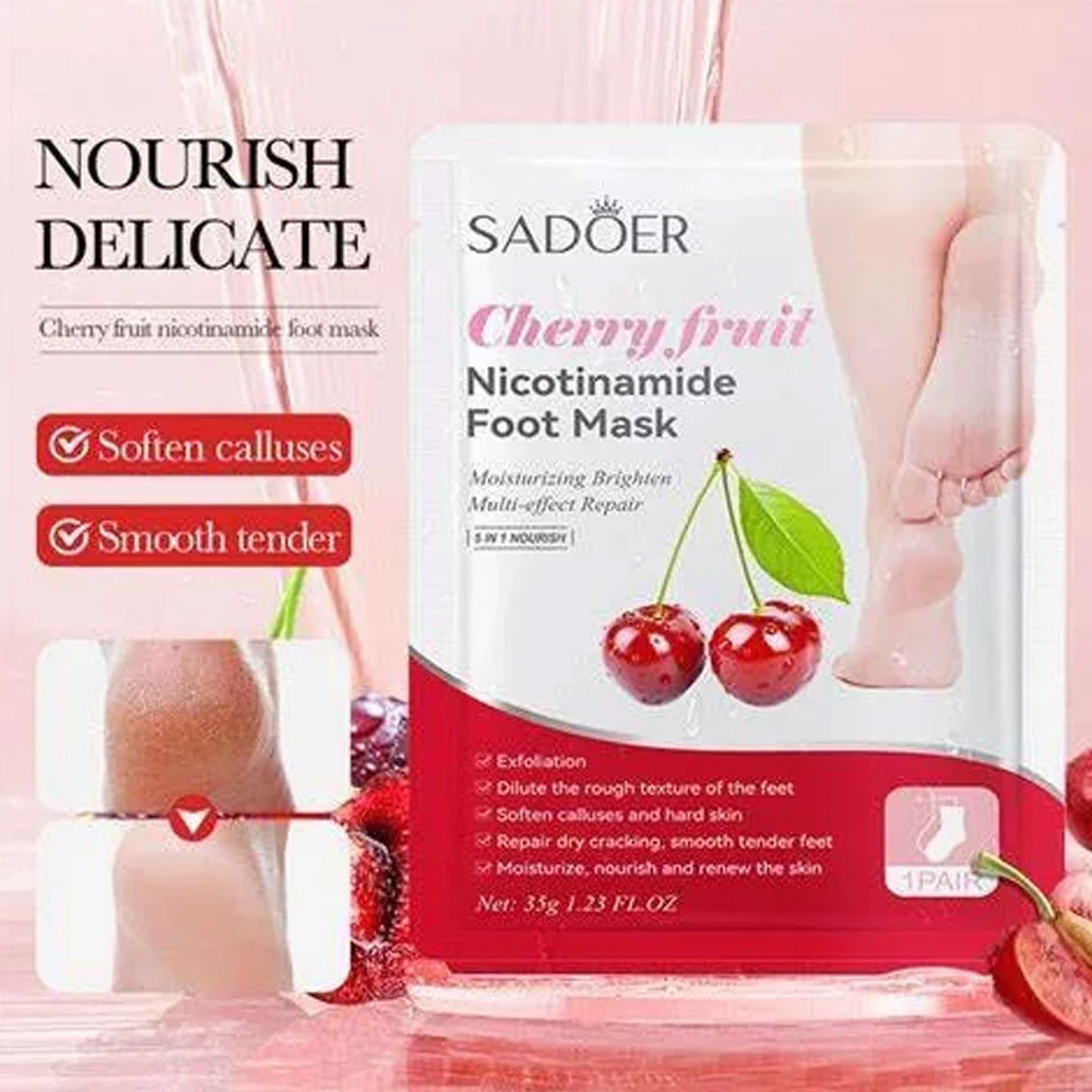 Sadoer Cherry Fruit Nicotinamide Foot Mask 35g - Image 2