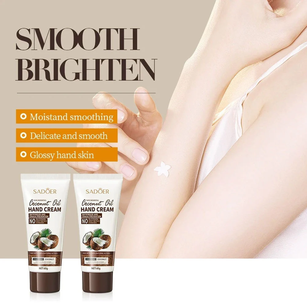 Sadoer Coconut Oil Nourishing Hand Cream 60g - Image 2