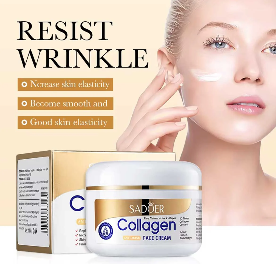 Sadoer Collagen Anti Aging Face Cream 100g - Image 2