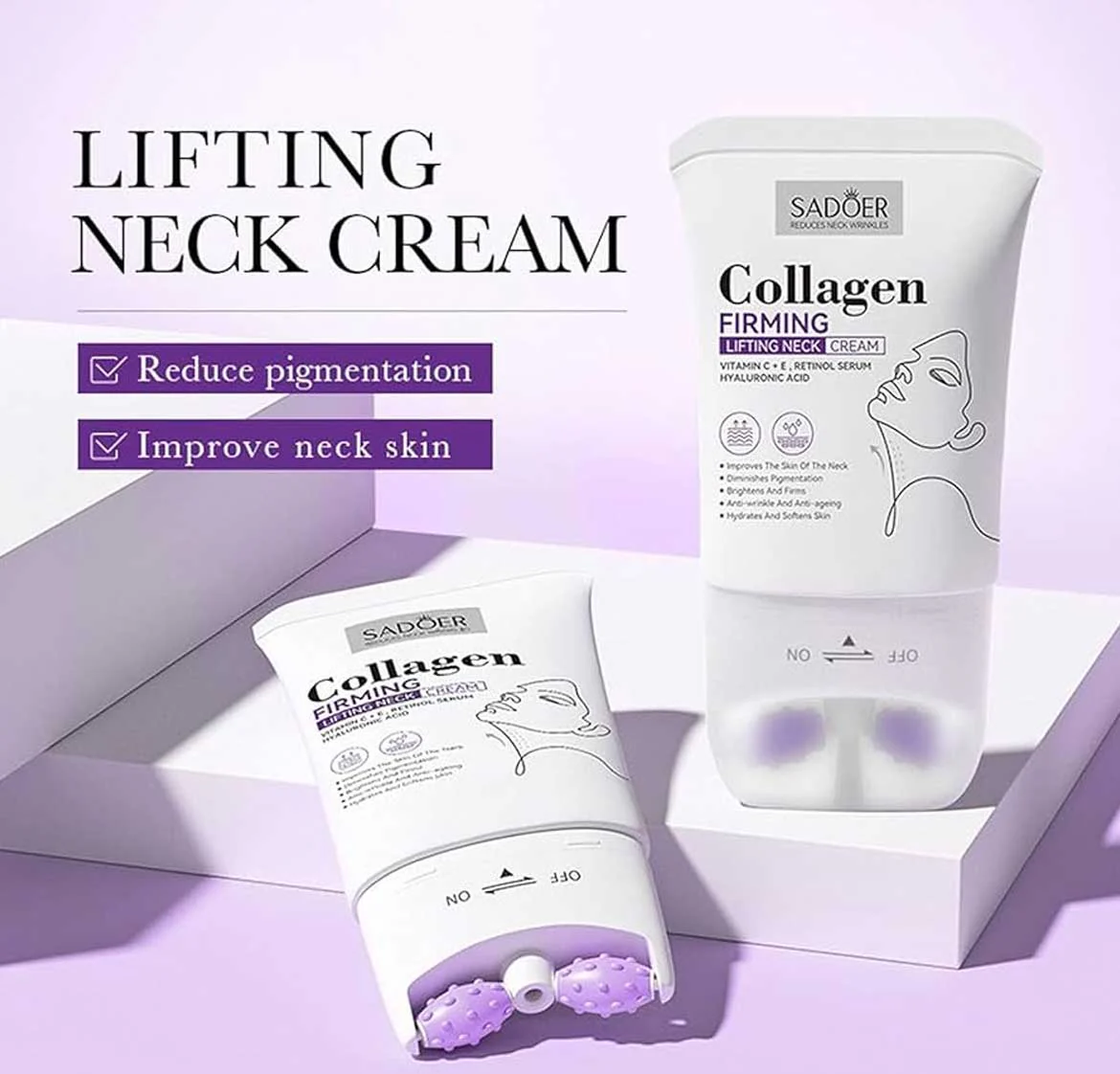 Sadoer Collagen Firming Lifting Neck Cream 110ml - Image 4