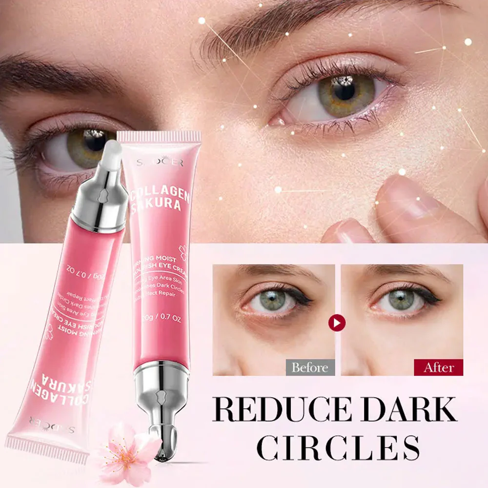 Sadoer Collagen Sakura Firming Moist Nourish Eye Cream 20g - Image 2