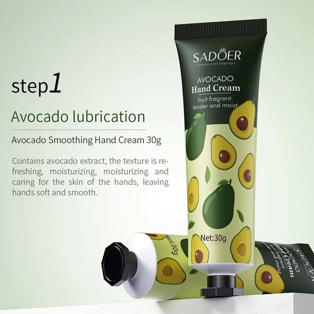 Sadoer Colorful Fruit Anti Cracking Hand Cream Set 30gx5pcs - Image 3