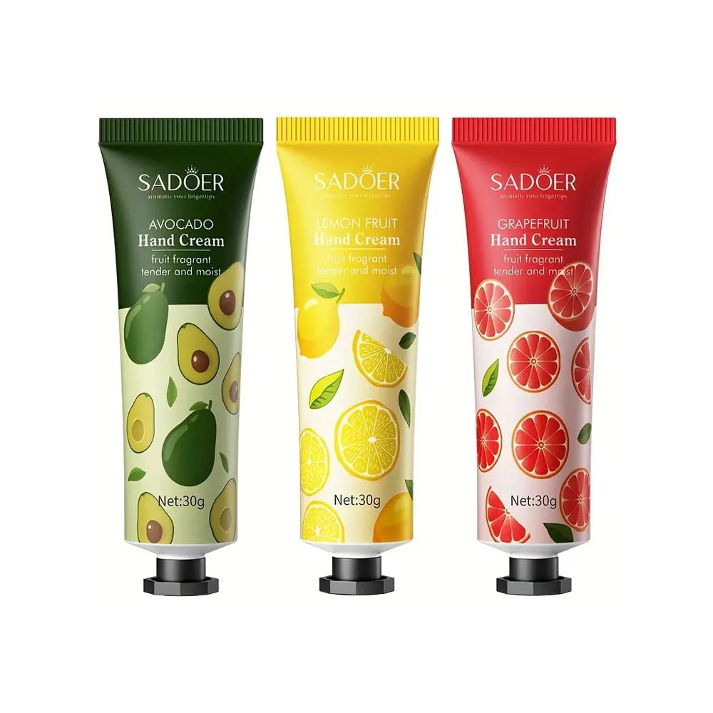 Sadoer Colorful Fruit Anti Cracking Hand Cream Set 30gx5pcs - Image 4
