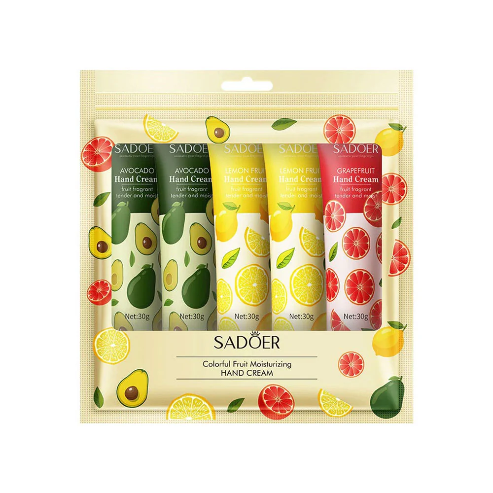 Sadoer Colorful Fruit Anti Cracking Hand Cream Set 30gx5pcs - Image 6