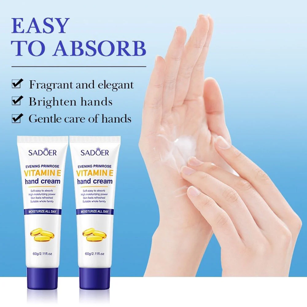 Sadoer Evening Primrose Vitamin E Hand Cream 60g - Image 3