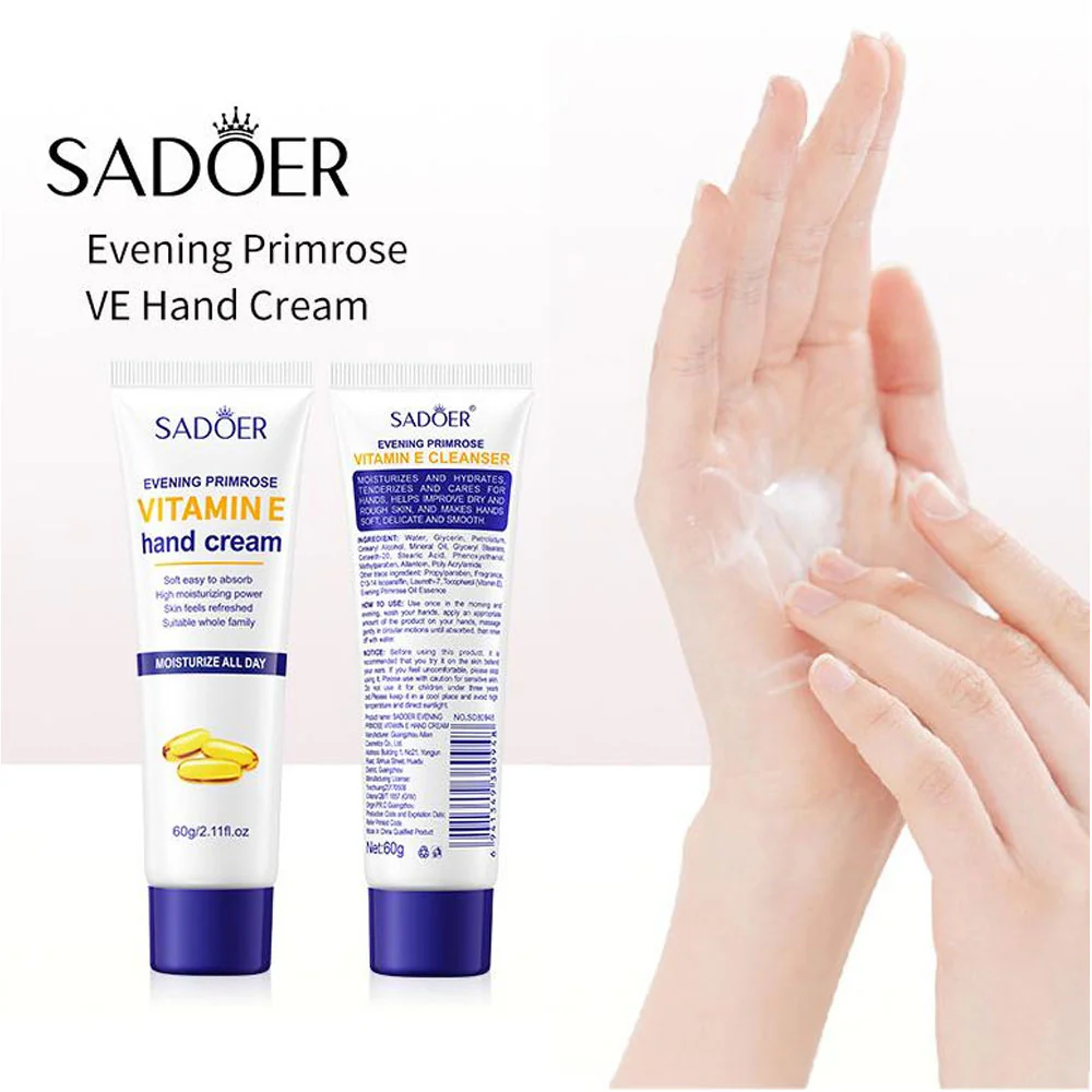 Sadoer Evening Primrose Vitamin E Hand Cream 60g - Image 4