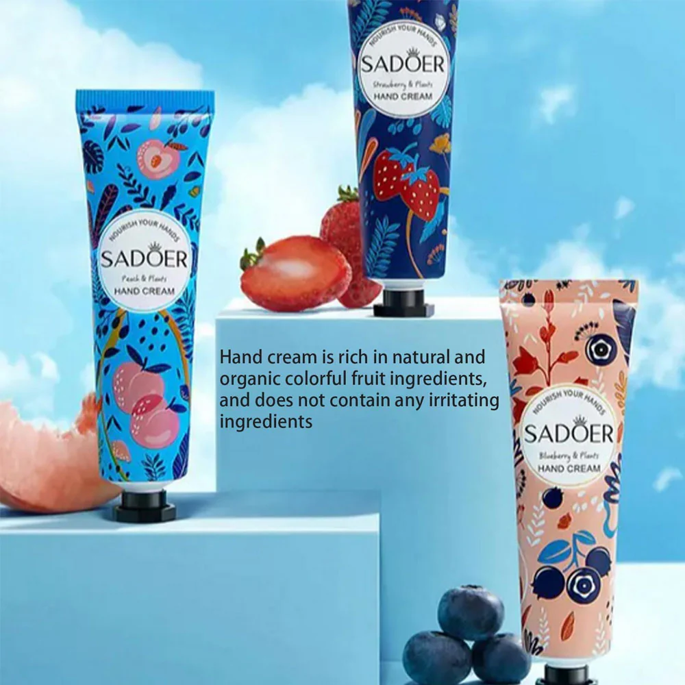 Sadoer Fruit And Plant Fragrance Hand Cream Set 30gx5pcs - Image 2