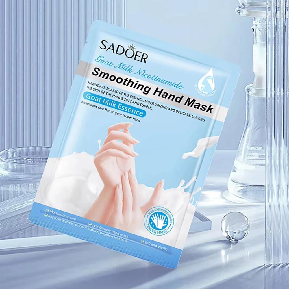 Sadoer Goat Milk Nicotinamide Smoothing Hand Mask 35g/pair - Image 2