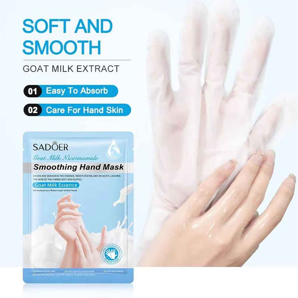 Sadoer Goat Milk Nicotinamide Smoothing Hand Mask 35g/pair - Image 3