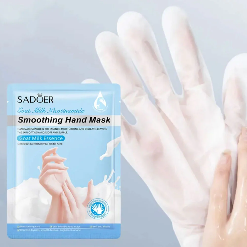 Sadoer Goat Milk Nicotinamide Smoothing Hand Mask 35g/pair - Image 4