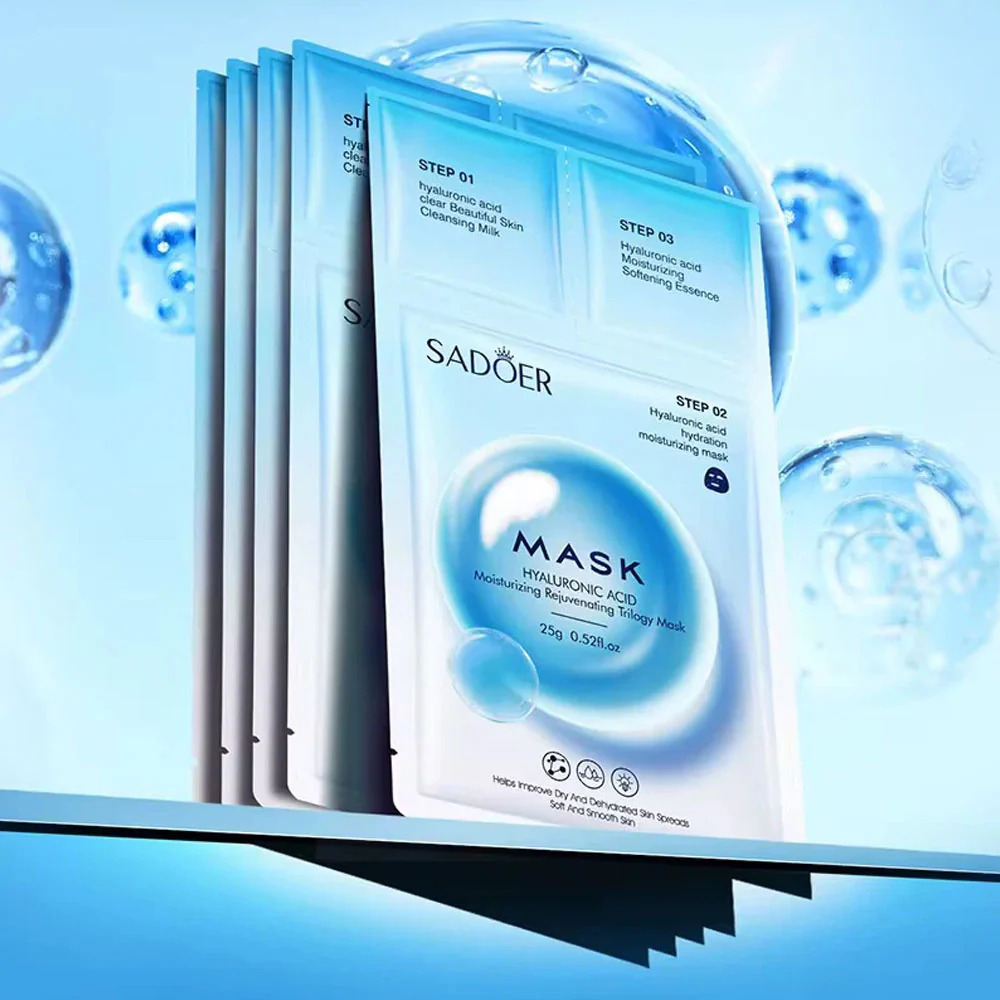 Sadoer Hyaluronic Acid Moisturizing Rejuvenating Trilogy Mask 25ml - Image 4