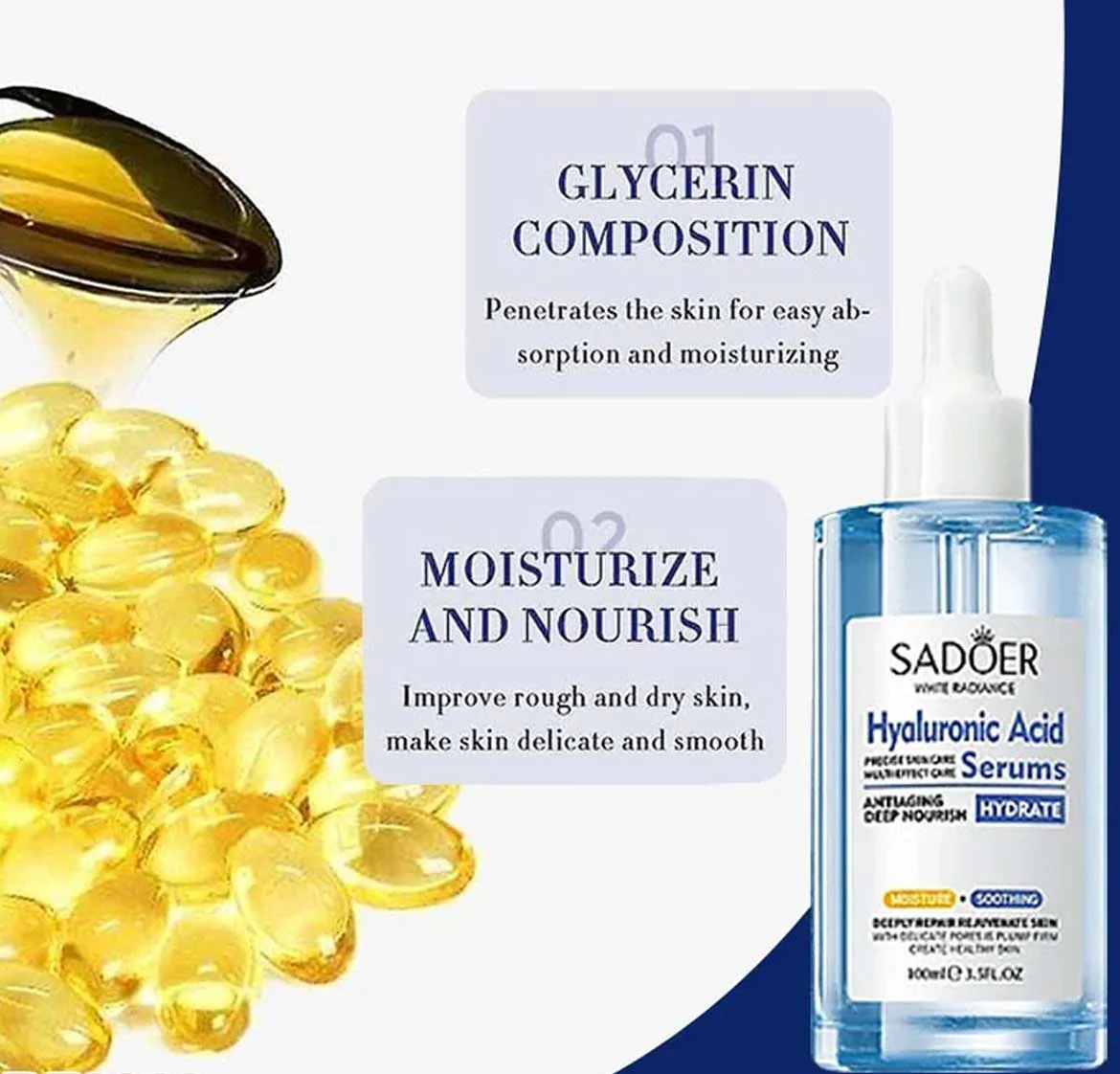 Sadoer Hyaluronic Acid Serums Hydrate 100ml - Image 2