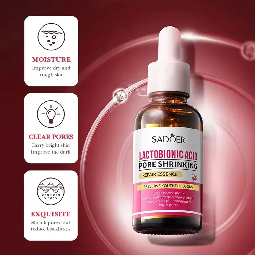Sadoer Lactobionic Acid Pore Shrinking Repair Essence 30ml - Image 4