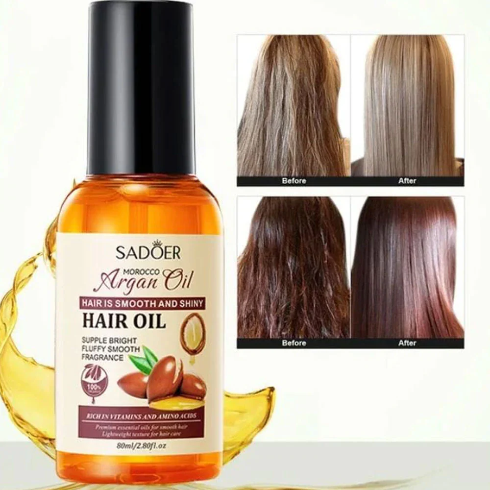 Sadoer Morocco Argan Oil Hair Oil 80ml - Image 2
