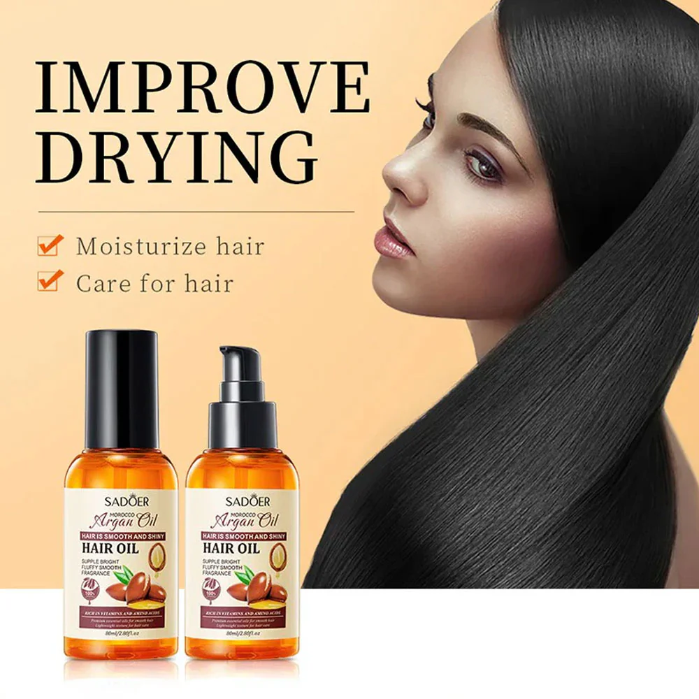 Sadoer Morocco Argan Oil Hair Oil 80ml - Image 4