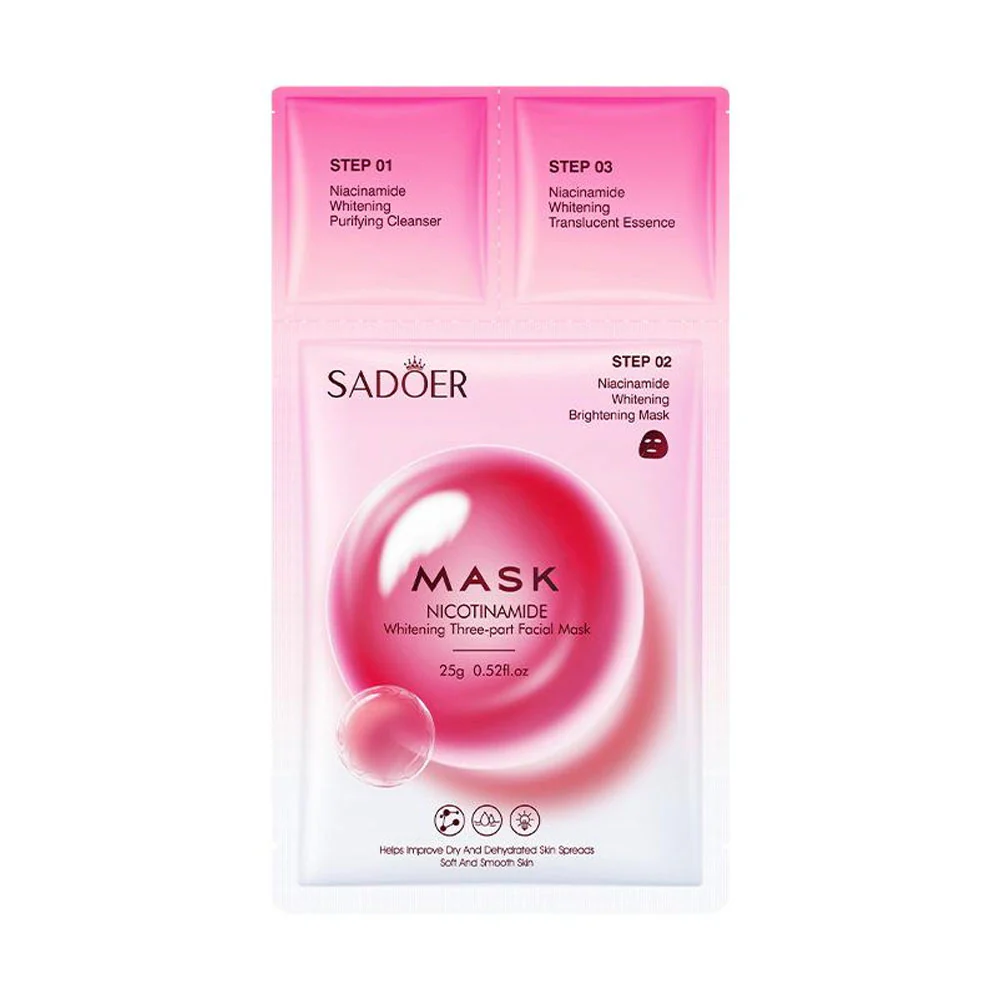 Sadoer Nicotinamide Whitening Three Part Facial Mask 25ml