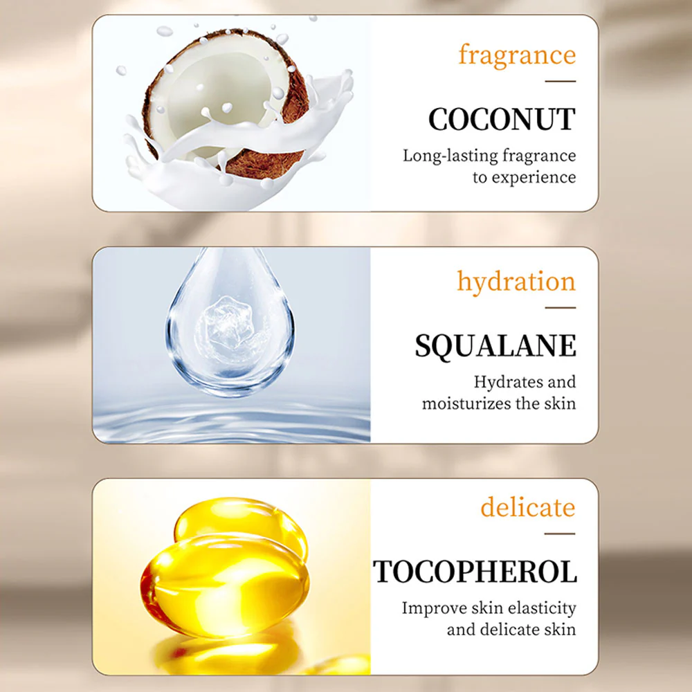 Sadoer Nourishing Coconut Oil Exfoliating Lotion 100ml - Image 3