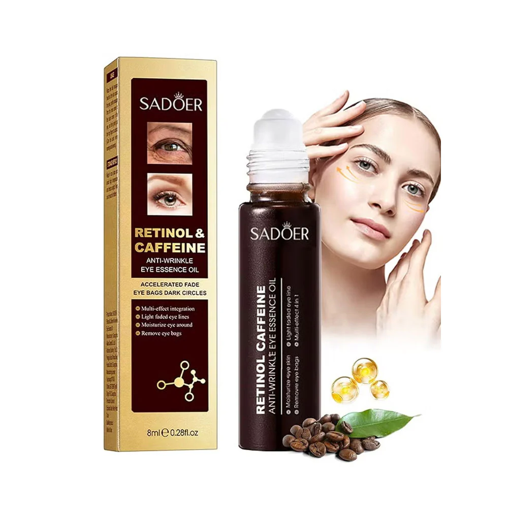 Sadoer Retinol & Caffeine Anti Wrinkle Eye Essence Oil 8ml - Image 2