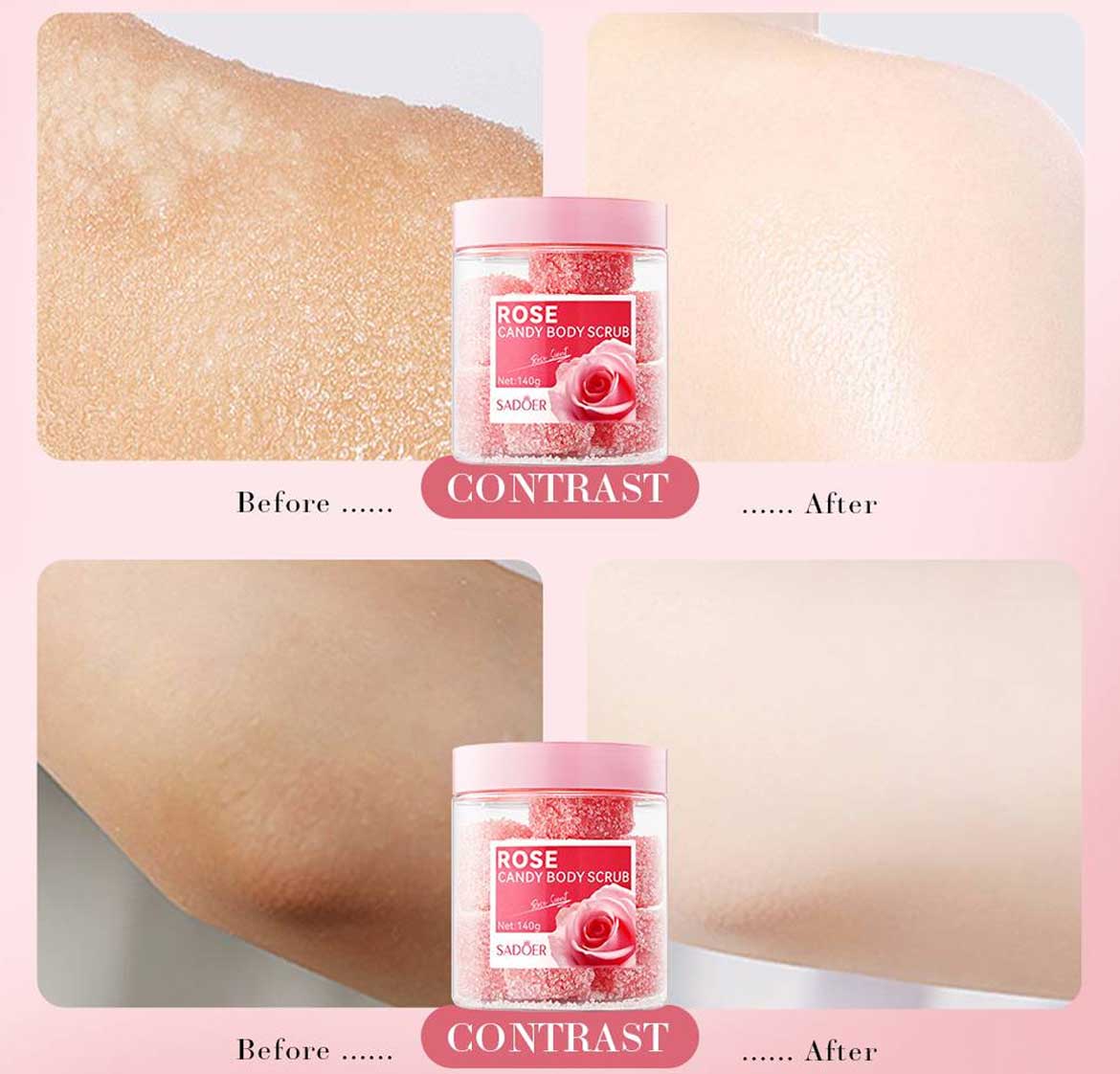 Sadoer Rose Candy Body Scrub 140g - Image 3