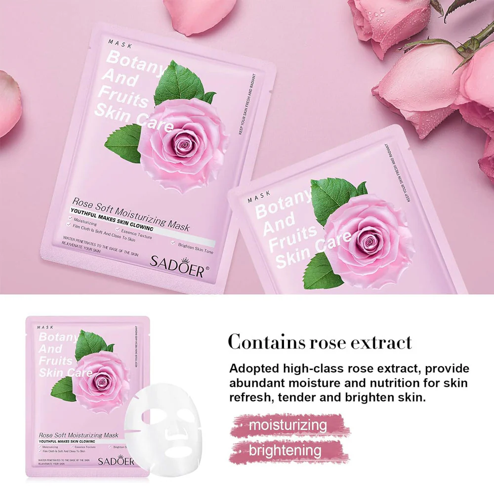 Sadoer Rose Soft Moisturizing Facial Mask 25g - Image 2